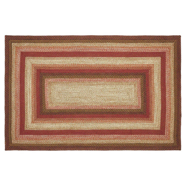Ginger Spice Jute Braided Rug Rect with Rug Pad 5'x8' VHC Brands - The Fox Decor
